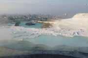Pamukkale Daily Tour ,Pamukkale & white pools, Hierapolis Ancient City, Cleopatra’s Antique Pool and White Travertine Terraces , Hot Springs ( White Travertines ) Cleopatra Swimming Pool , Pamukkale tour