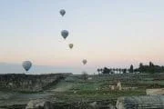 Hierapolis Ancient City, Cleopatra’s Antique Pool and White Travertine Terraces , Hot Springs ( White Travertines ) Cleopatra Swimming Pool , Pamukkale tour
